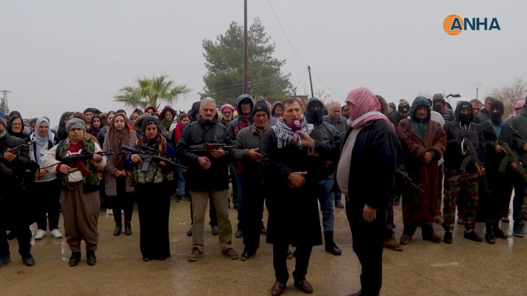 ⁣أهالي بلدة سنجق سعدون في عامودا ينضمون للنفير العام