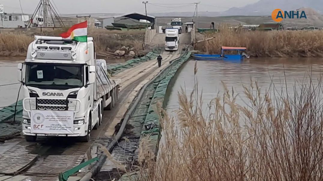 قافلة مساعدات من 50 شاحنة و20 صهريج مازوت تدخل روج آفا 