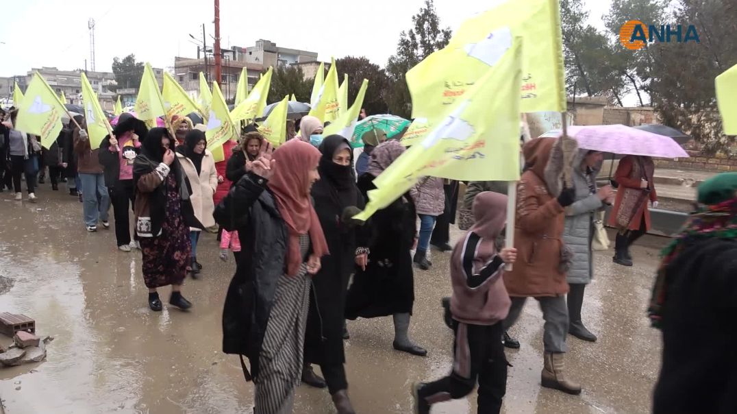 ⁣مسيرات داعمة لقسد ومنددة بالهجمات على شمال وشرق سوريا - جل آغا