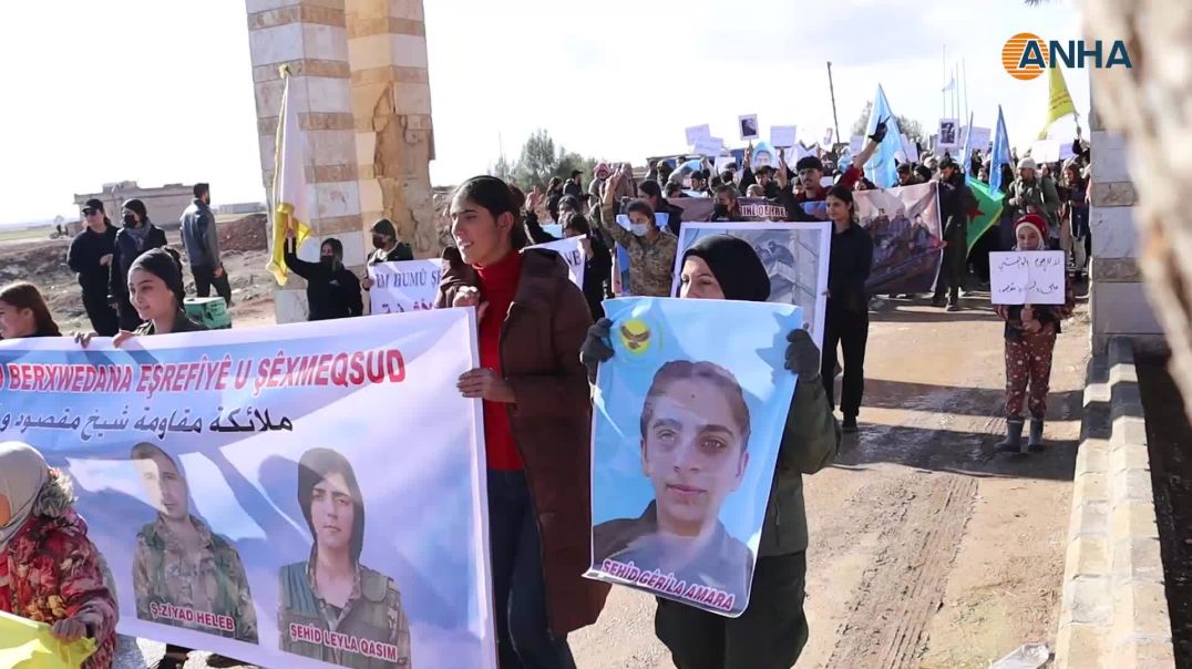 ‏مظاهرات وبيانات منددة بجرائم الشيخ مقصود والأشرفية ومطالبة بمحاسبة المجرمين-تل براك