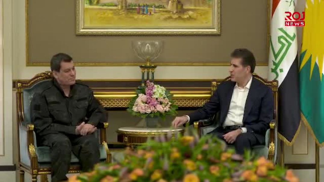 Îlham Ehmed û Mazlûm Ebdî bi Nêçîrvan Barzanî û civiyan