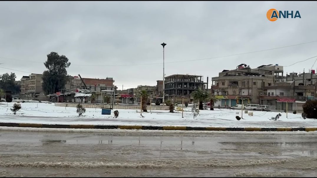 ⁣تساقط الثلوج في مقاطعة الجزيرة