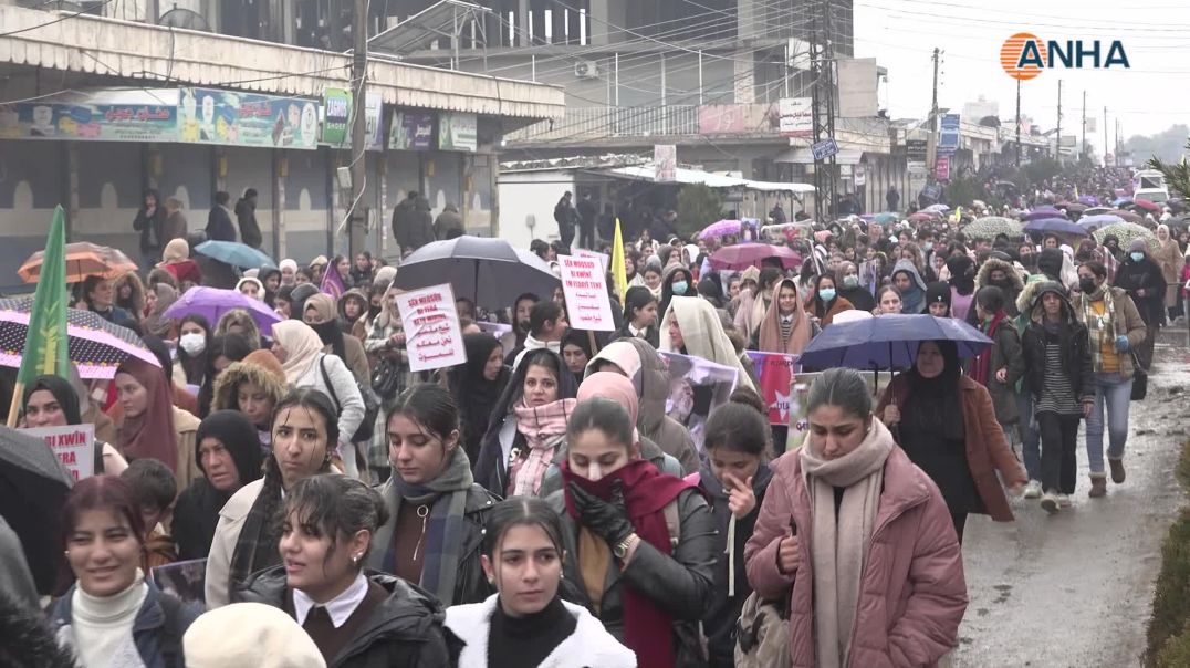 ⁣آلاف الأهالي يحتشدون رفضاً للهجمات على الشيخ مقصود والأشرفية