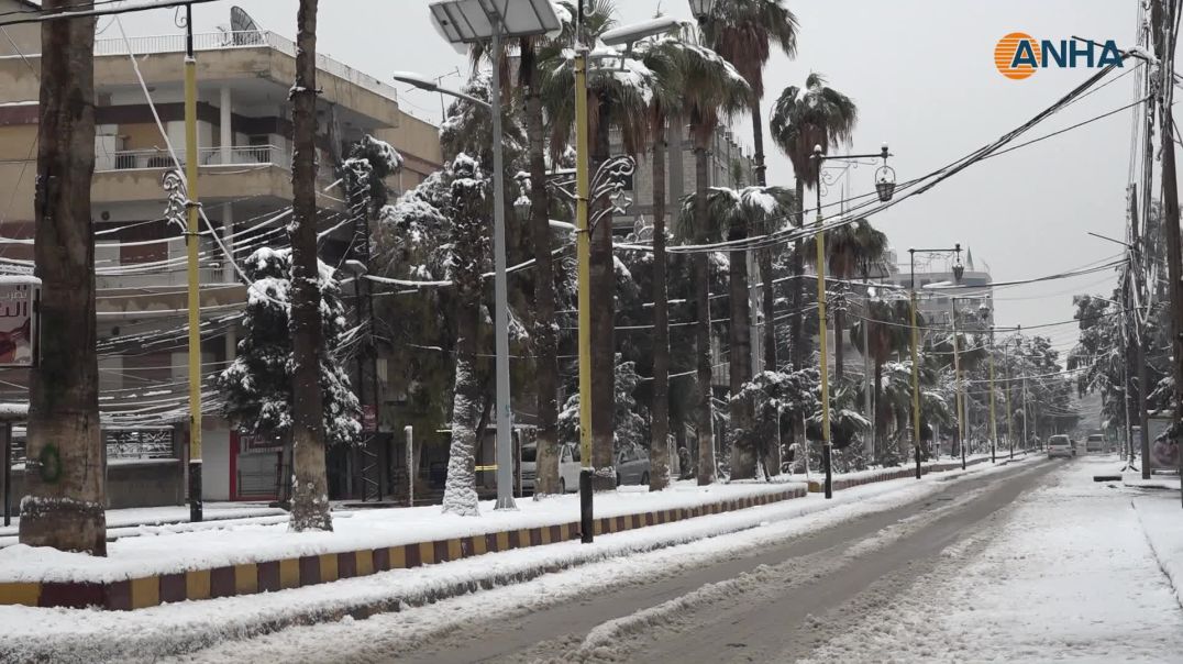 ⁣تساقط الثلوج في مقاطعة الجزيرة