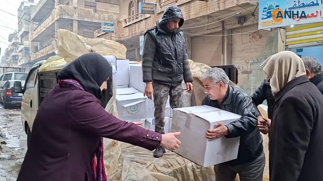 توزيع مساعدات إغاثية في الحسكة