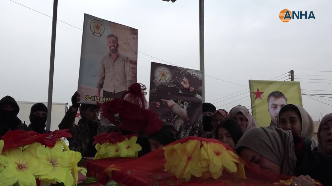 ⁣⁣قامشلو تشيّع شهداءها وسط مشاركة جماهيرية واسعة