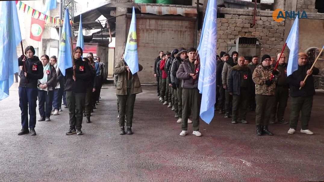 ⁣مراسم غيابية لمقاتل من قوات الدفاع الشعبي في حلب