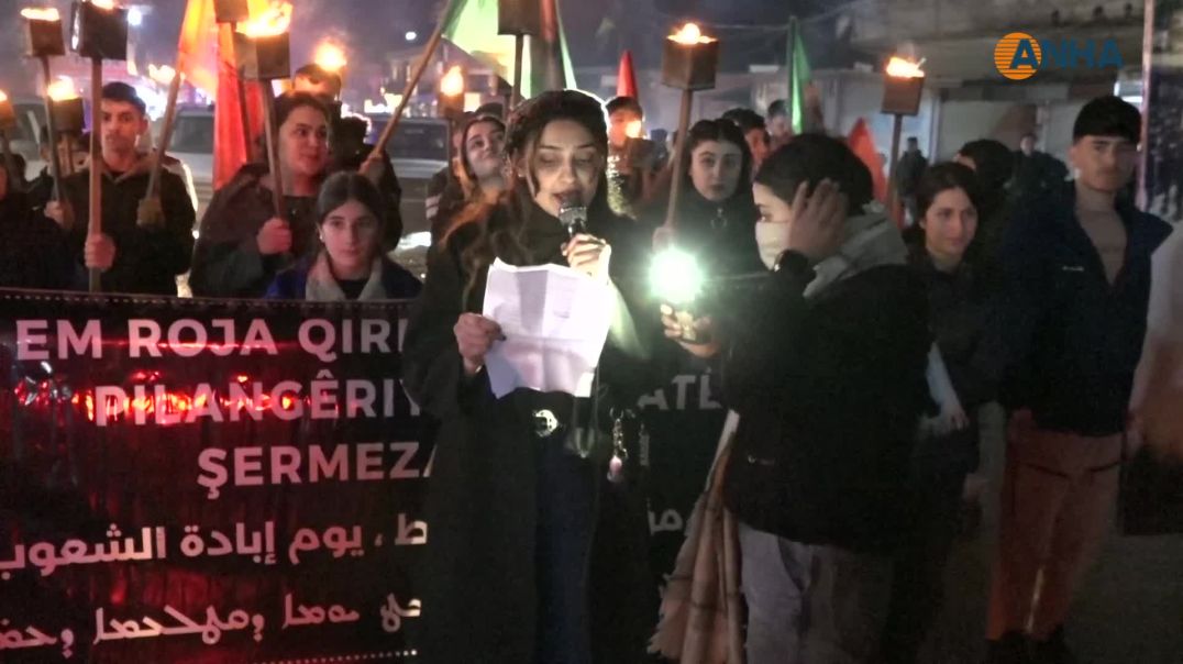 Ciwanên Tirbespiyê bi meşekê komplpoya 15` Sibatê şermezar kir