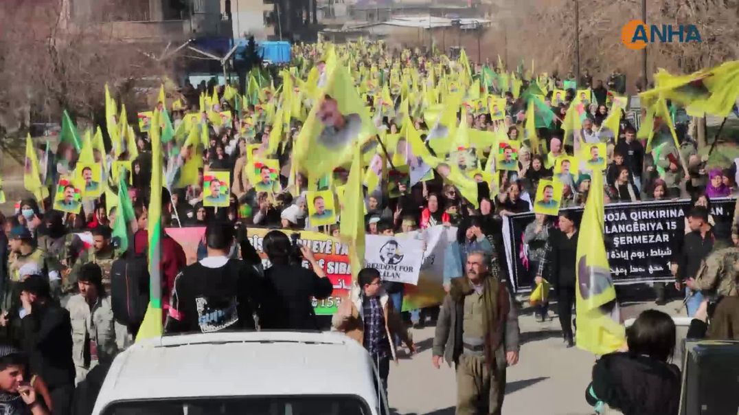 الآلاف في سبع مدن يطالبون بالحرية الجسدية للقائد وبحلّ عادل للقضية الكردية-ديرك