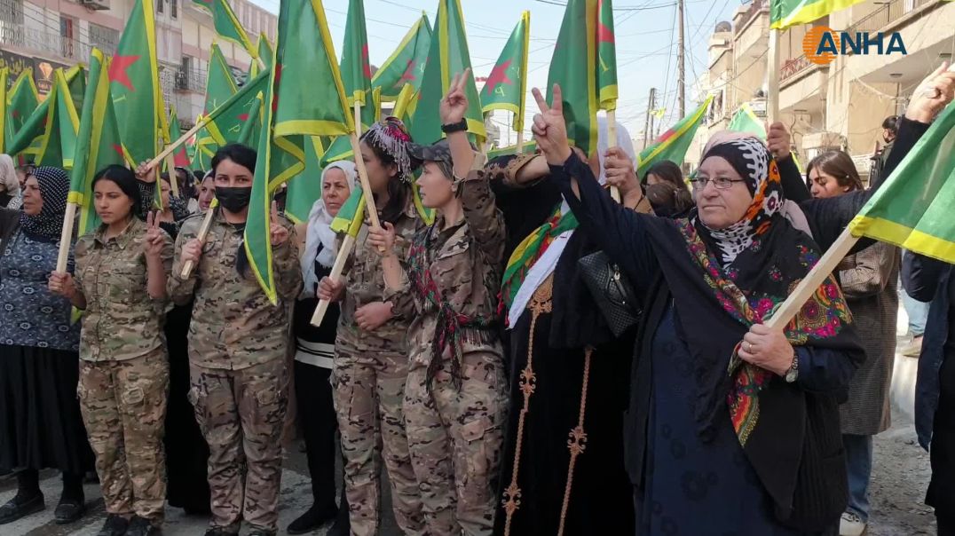 مسيرتان في الحسكة وقامشلو دعماً لمكتسبات ثورة المرأة ومساندة وحدات حماية المرأة