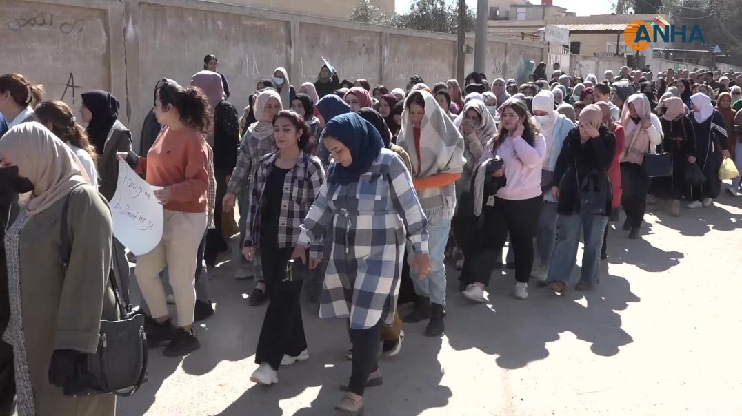 مسيرات في روج آفا تطالب بإقرار اللغة الكردية دستورياً-تربسبية