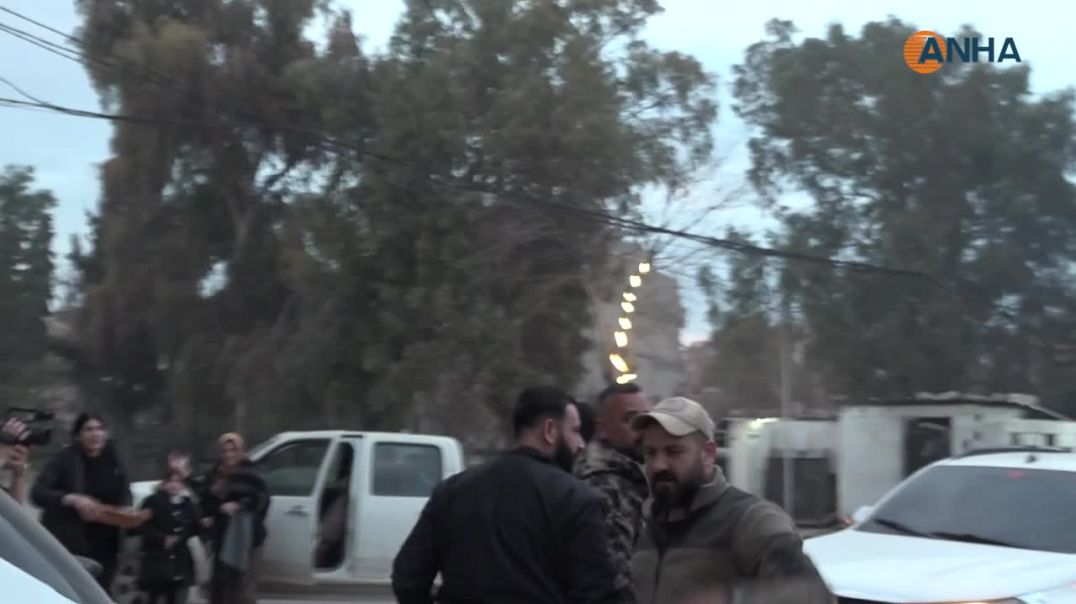 استقبال أهالي قامشلو للمقاتلين الذين كانوا في سجن الأقطان