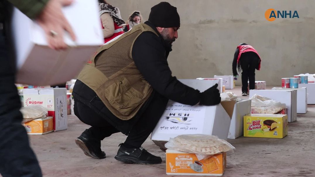 Zêdetirî 500 kamyonên alîkariyê gihaştin Cizîrê belavkirin dewam dike