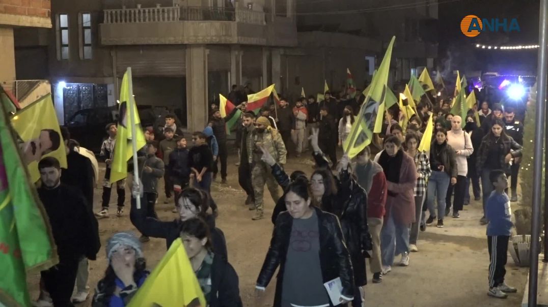 ⁣شبيبة روج آفا ينددون بالمؤامرة الدولية بحق القائد عبد الله أوجلان