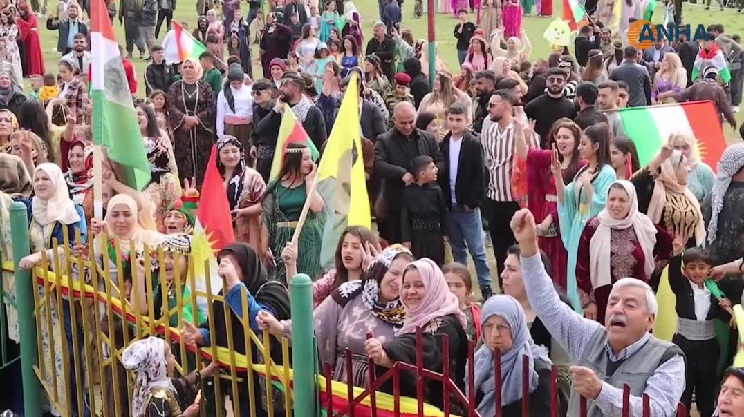 ⁣بالصور والفيديو احتفالات نوروز في مدن روج آفا - عامودا