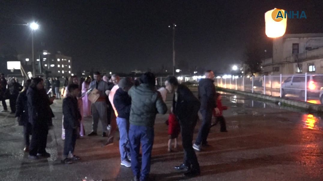 شعلة نوروز تتوهج في روج آفا عشية يوم 21 آذار - قامشلو