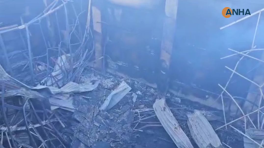 حريق يلتهم مبنى تلفزيون روناهي في قامشلو