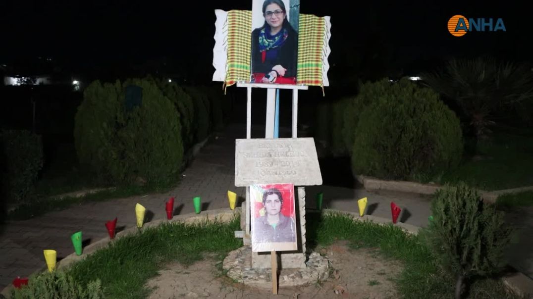 في إطار فعاليات 8 آذار إشعال الشموع استذكاراً لتضحيات شهداء وشهيدات روج آفا