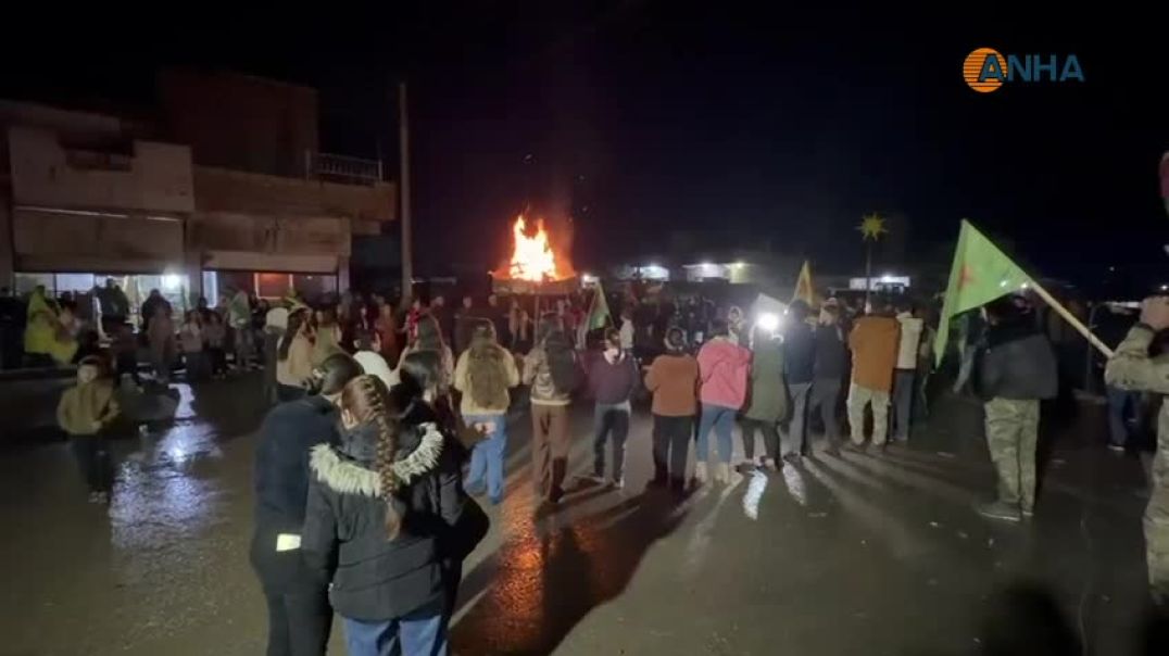 أهالي جل آغا وتربه سبيه والحسكة يوقدون شعلة نوروز