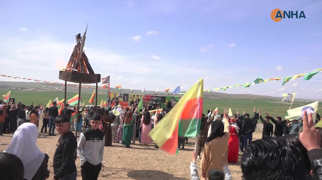 ⁣أهالي مدينة جلبية في كوباني يحتفلون بنوروز 2026