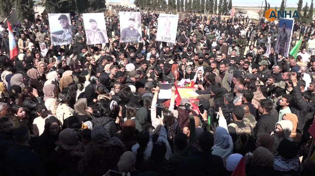 ⁣الإشادة بتضحيات مقاتلين لقسد خلال مراسم وداعهما في الدرباسية