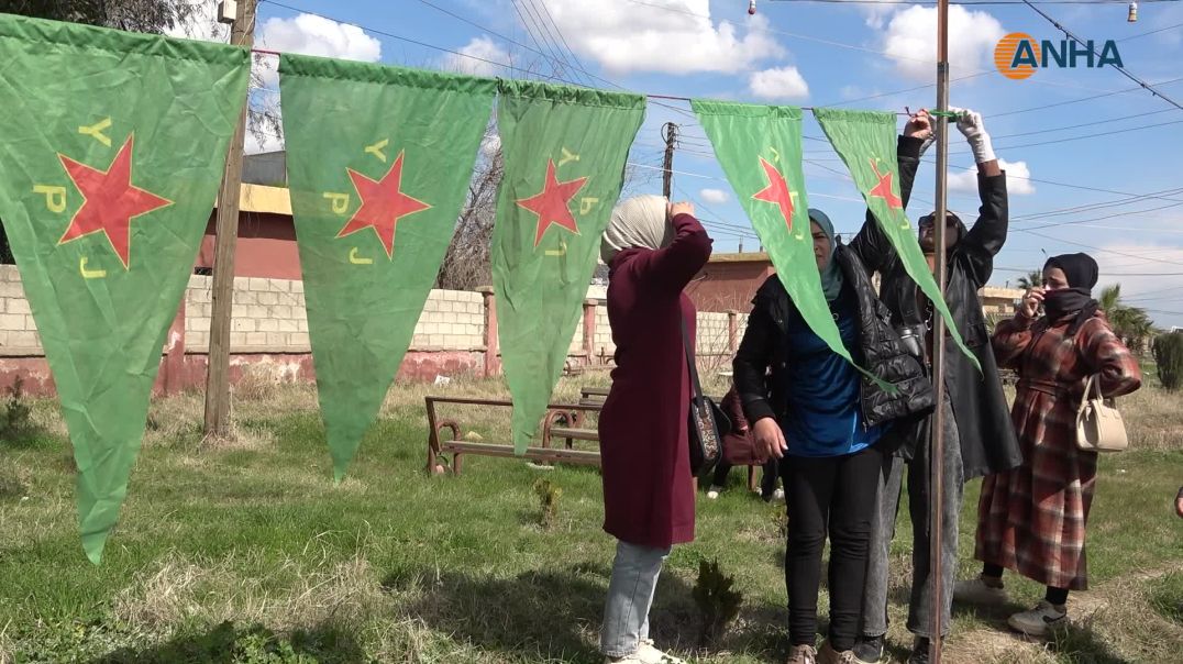 انطلاق فعاليات 8 آذار في روج آفا بتزيين المدن