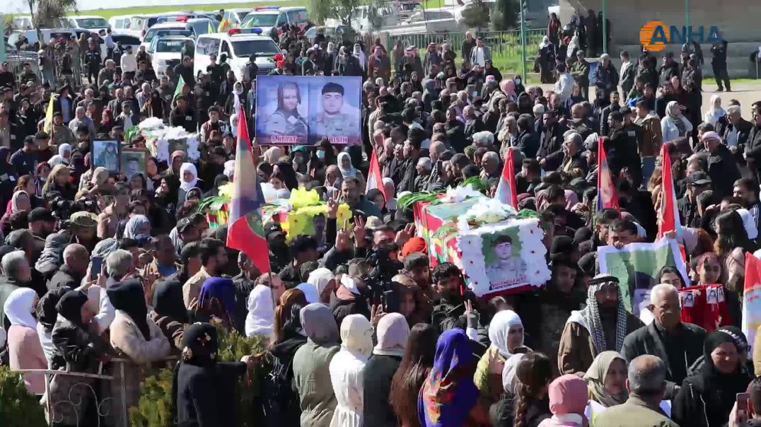 تشييع جثامين خمسة شهداء إلى مزار الشهيد خبات ديرك