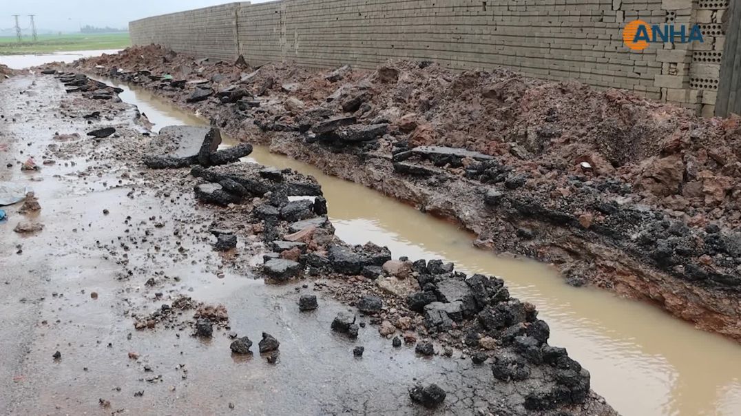 ⁣بلدية الشعب في قامشلو تبدأ بمعالجة تعديات نهر ميركي بعد أضرار الفيضانات