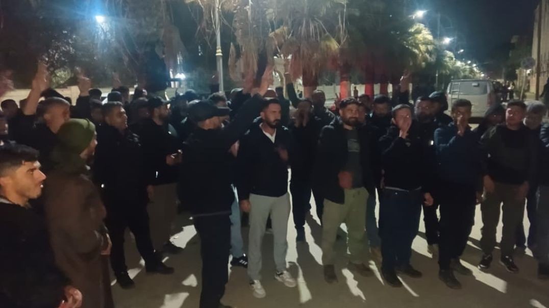 تجمع أمام المحافظة في الحسكة على خلفية الاعتداء على الكرد في عفرين وحلب