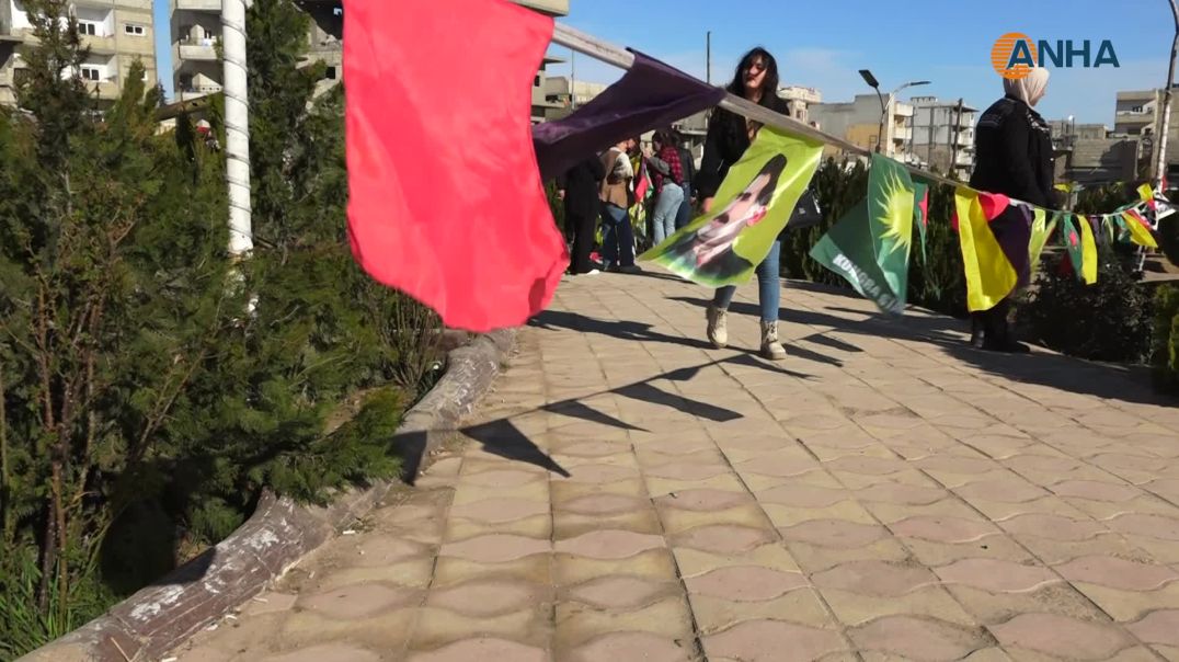 انطلاق فعاليات 8 آذار في روج آفا بتزيين المدن-كوباني