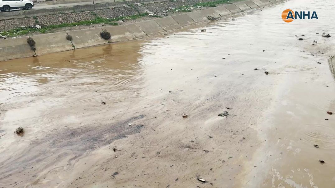 ارتفاع منسوب نهر جقجق في الحسكة وعودة جريانه بعد انقطاع