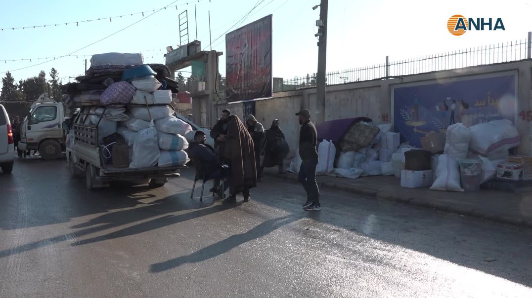 ⁣للعودة إلى ديارهم.. مهجّرو عفرين في قامشلو ينطلقون باتجاه الحسكة