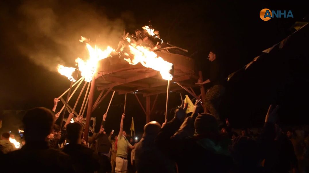 شعلة نوروز تتوهج في روج آفا عشية يوم 21 آذار - تل تمر