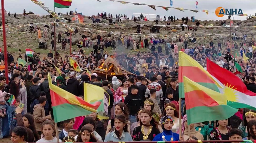 انطلاق نوروز كركي لكي وديرك وكوباني بإيقاد شعلة نوروز - كركي لكي