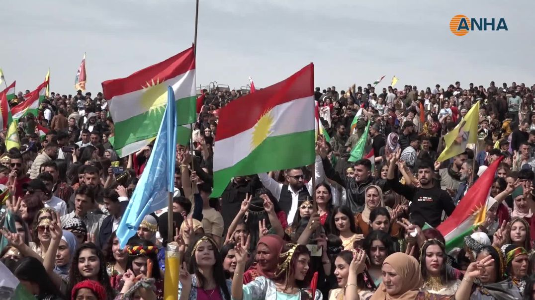 بدء فعاليات نوروز في روج آفا بإيقاد شعلة نوروز وقراءة رسالة القائد - الدرباسية