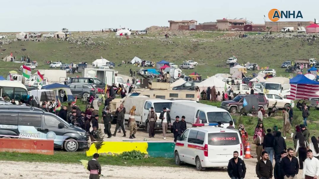 الآلاف من أهالي روج آفا يتوافدون إلى ساحات نوروز - الحسكة