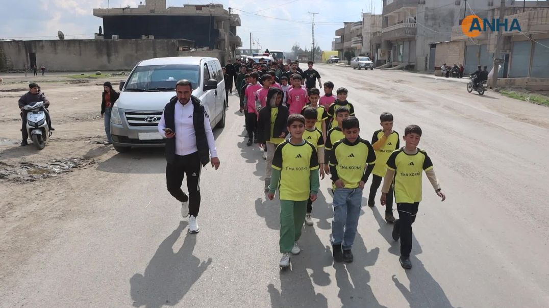 ⁣مسيرة راجلة لرياضيي ديرك نحو مزار الشهيد خبات