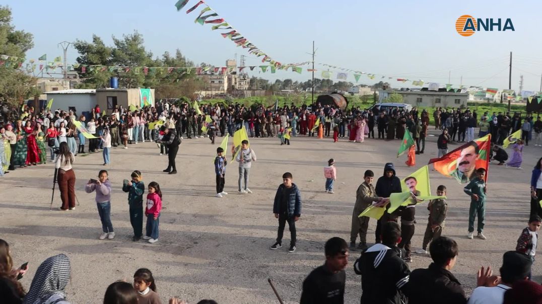 ⁣الاحتفال بميلاد القائد عبد الله أوجلان في تل تمر وتربه سبيه وكركي لكي