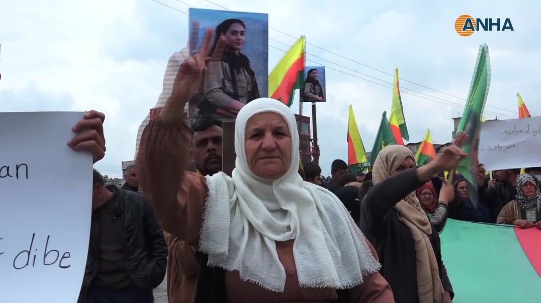 ⁣Li Kobanê meşa li dijî êrişan