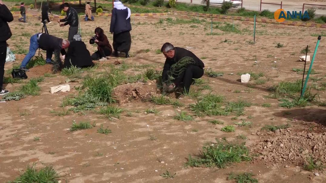 ⁣غرس أشجار ومعرض كتاب بمناسبة ميلاد القائد عبد الله أوجلان-حسكة