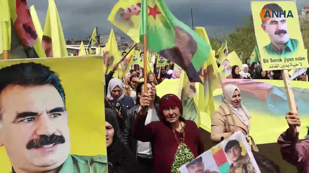 أهالي ديرك يطالبون بالحرية الجسدية للقائد عبد الله أوجلان