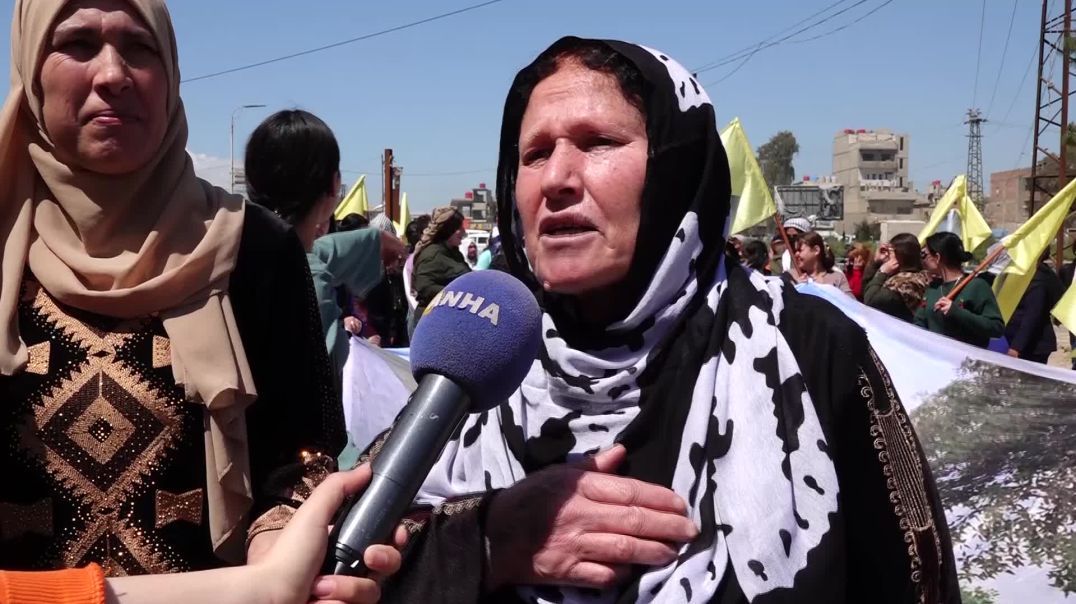 نساء يؤكدن التمسك بفكر القائد عبد الله أوجلان والمطالبة بحريته الجسدية