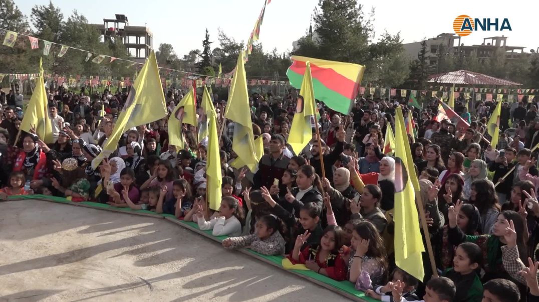 ⁣الاحتفال بميلاد القائد عبد الله أوجلان في تل تمر وتربه سبيه وكركي لكي