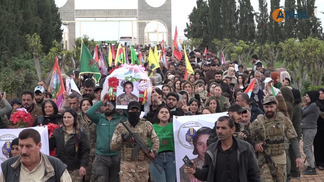 ⁣تشييع جثمان مقاتلة طابور الشهيد نوبار أوزانيان في الدرباسية