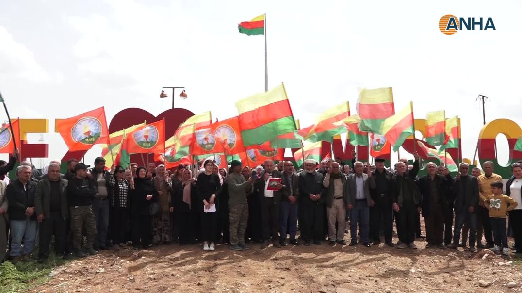 ⁣إدانة شعبية في قامشلو وتربه سبيه لرفع السلاح على العلم الكردي - قامشلو