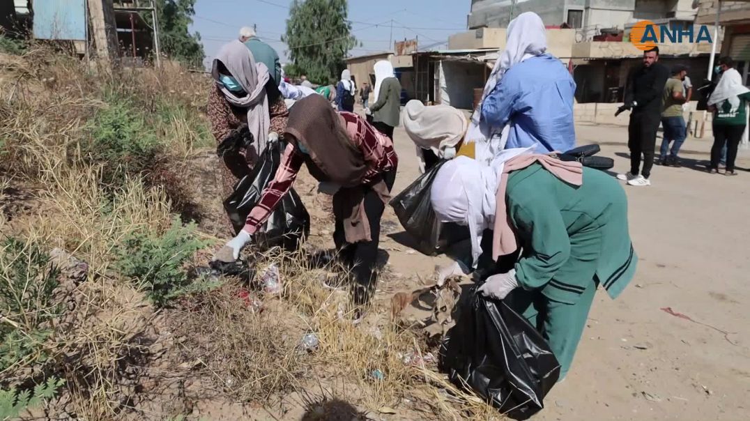 ⁣مبادرة نظافة دورية لتحسين الواقع الخدمي والبيئي في تل تمر