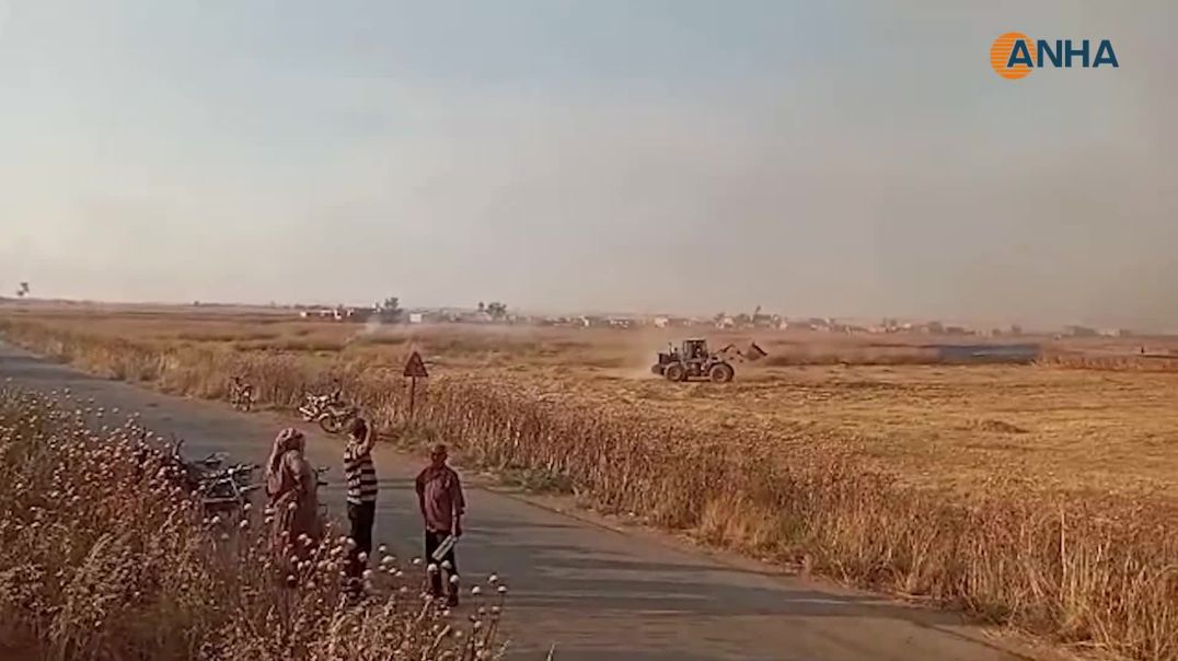 احتراق عدد من المنازل وتوقف الحركة المرورية على طريق تل تمر - زركان