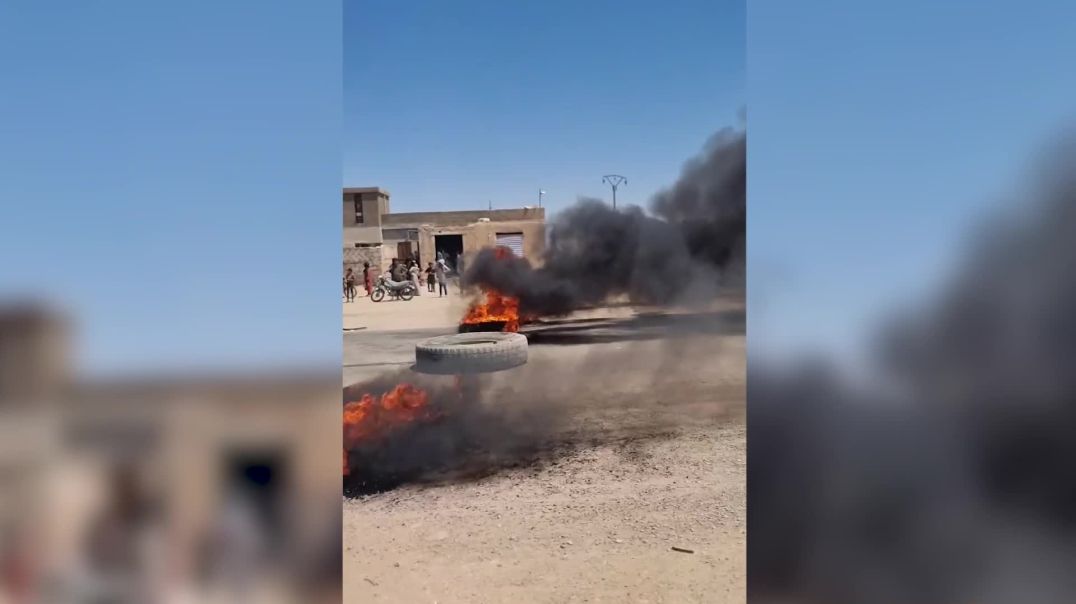 تظاهرة وقطع لطريق الهول – الحسكة احتجاجاً على تردّي الأوضاع المعيشية