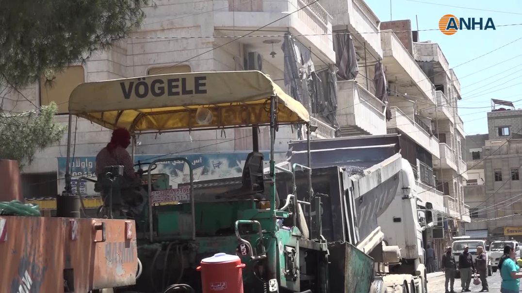 بلدية الشعب في الحسكة تبدأ مدّ الشوارع الأكثر تضرراً بالإسفلت
