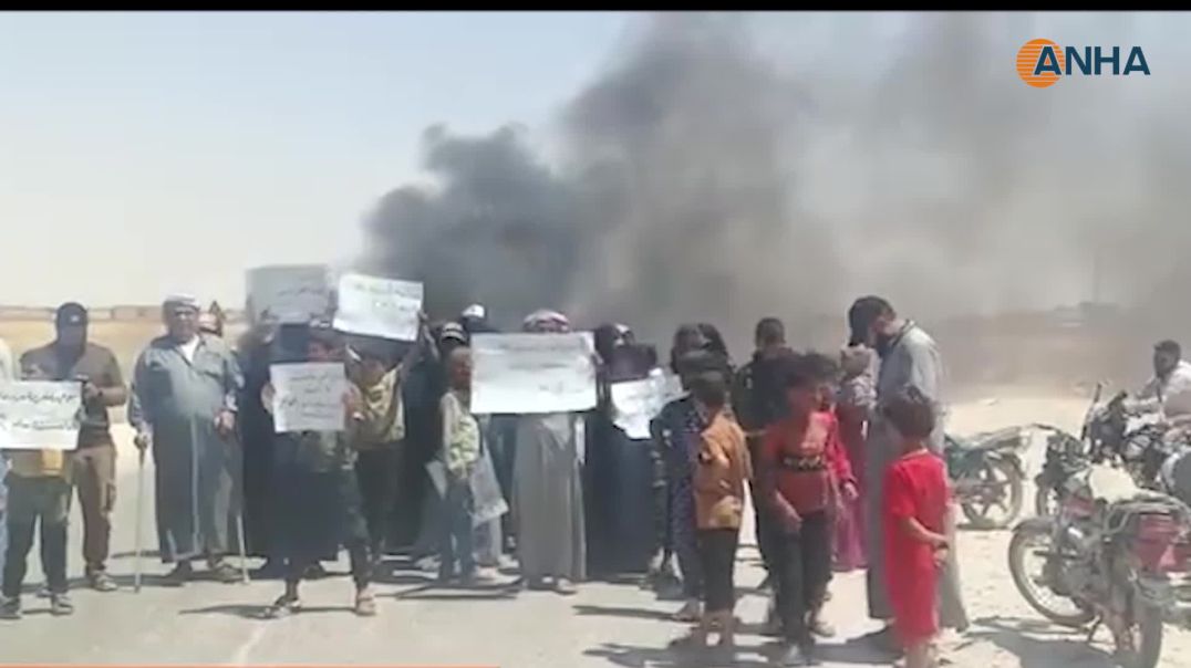 أهالي جنوب الحسكة يحتجون نتيجة تردي الأوضاع المعيشية والخدمية